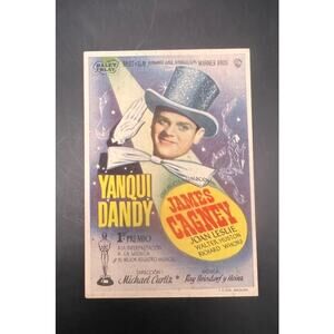1940s Spanish James Cagney Movie Herald Handbill Yankee Doodle Dandy Hollywood